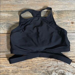 Under Armour black sports bra; size M